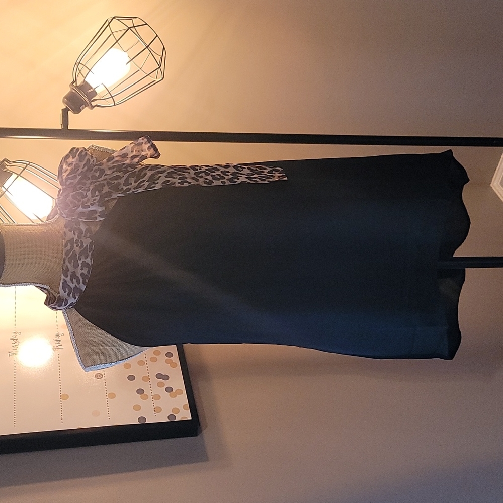 White House Black Market Leopard Print Halter Top